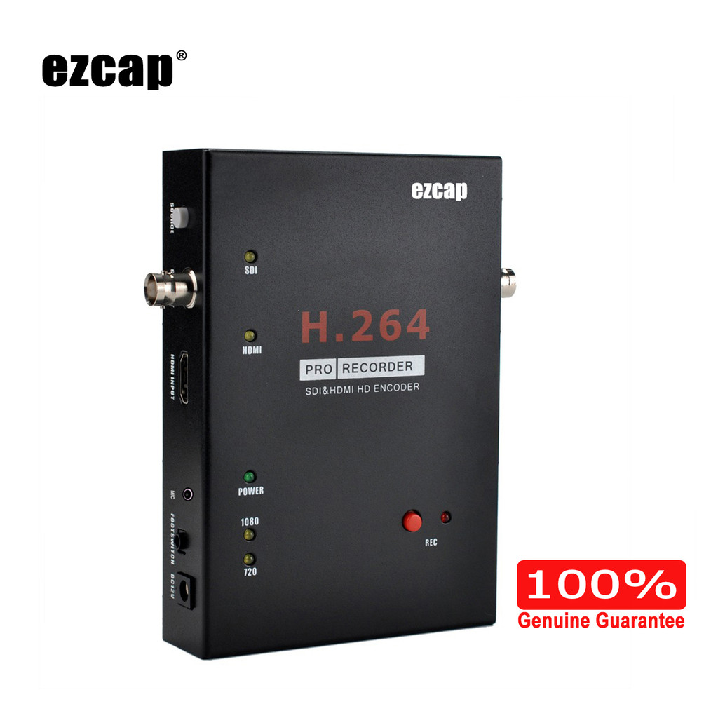 Ezcap286 HDMI SDI Audio Video Capture Card เครื่องบันทึกเกม บันทึกไปยัง USB Pen drive การ์ด SD ไม่จํ