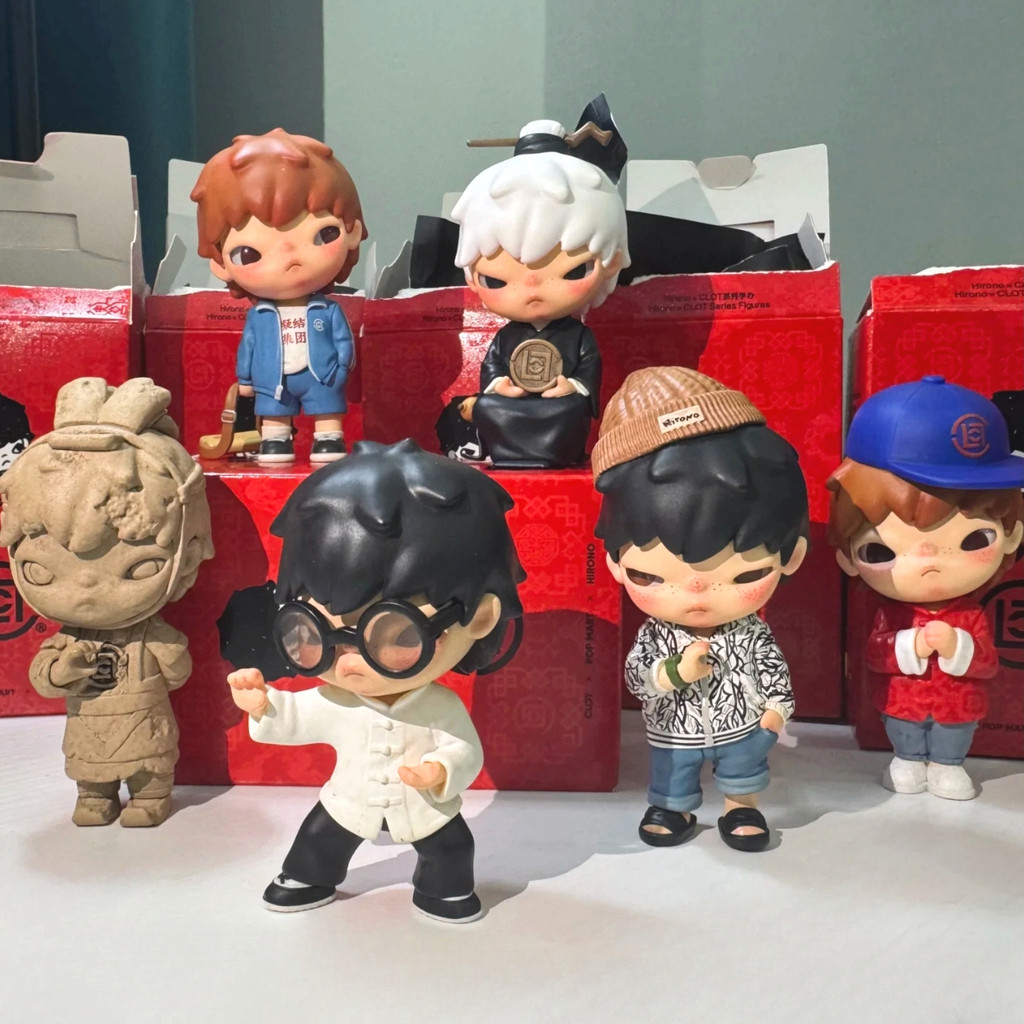 [ ของแท้ ] POPMART Hirono * CLOT Joint Series Blind Box whole set secret doll Action Figurines ของเล