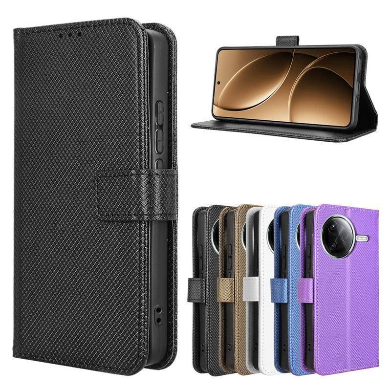 Xiaomi Redmi K80 Pro K80Pro Case Flip Diamond PU Leather Magnetic Wallet Card Slot Stand Phone Case 