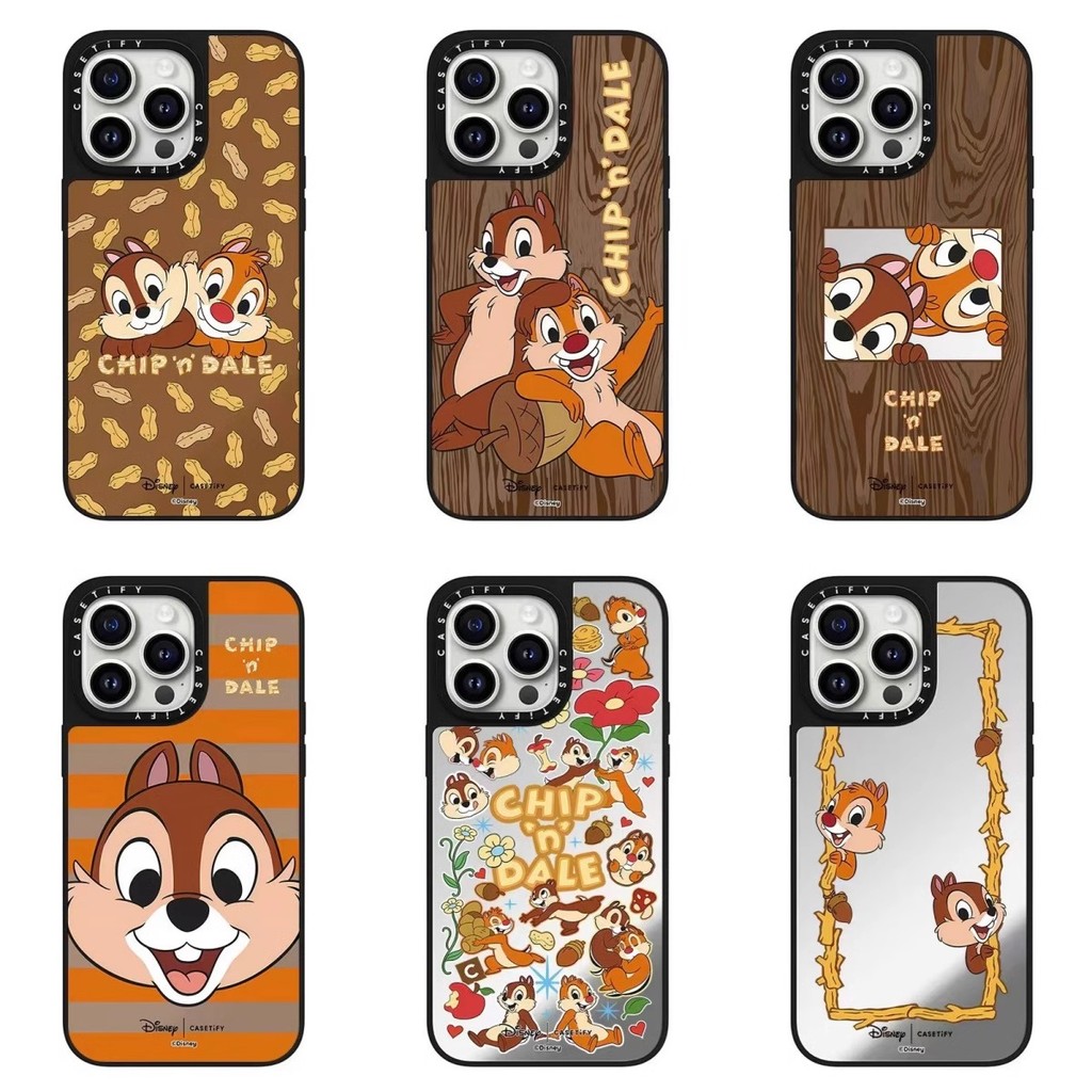 Casetif ชิป an Dale คุณภาพสูงกระจกเคสโทรศัพท์สําหรับ IPhone 16 15 14 13 12 11 Pro Max 15 plus 14 mini 15pro X XS XR XSAMX กันกระแทก Hard Case Anti Fall Cover