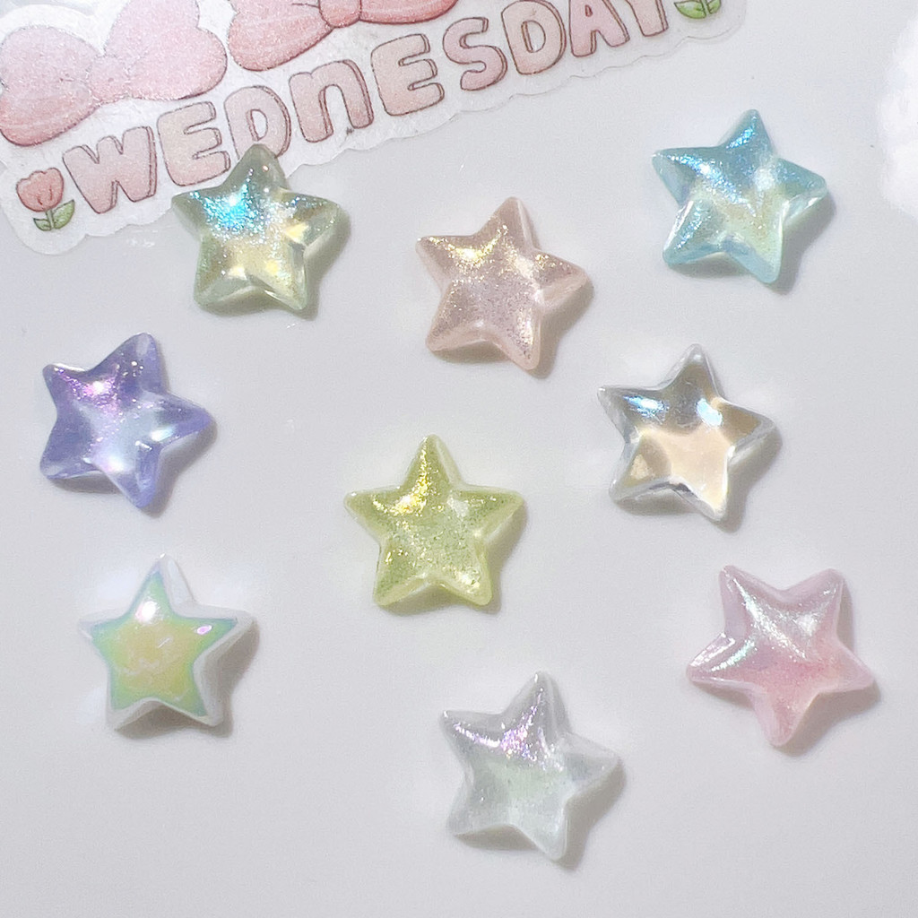 การ์ตูน Aurora สี Star Croc Jibbits อะคริลิค Fitting รองเท้า Charms DIY เครื่องประดับ Jibitz Croc Mini ดาวห้าแฉก jibits สําหรับสาวรองเท้าอุปกรณ์เสริม