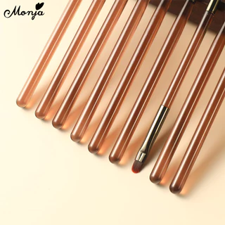 Monja เล็บแปรงชุด UV เจลเล็บ Liner French Gradient คริสตัลอะคริลิค ภาพวาดแปรงเล็บเครื่องมือ Drawing