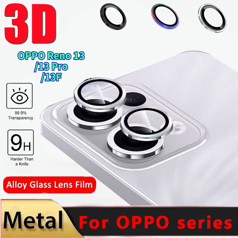 เลนส์กล้องแหวนป้องกันสําหรับ OPPO Reno 14 13 Pro F 5G 2024 เลนส์โลหะกรณีป้องกันกระจกนิรภัยสําหรับ Reno14 Reno14Pro Reno14F Reno13 Reno13Pro 13Pro Reno13F 13F 13F ฝาครอบเลนส์