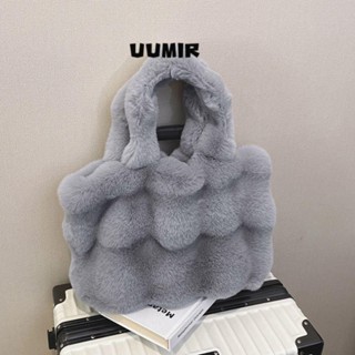 Uumir กระเป๋าสะพายทรงสี่เหลี่ยม, กระเป๋าถือผู้หญิงปุยขนเทียม…