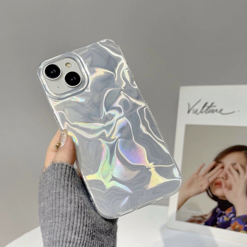 Creative Ripple Luster🔥MAX🔥 นุ่มสําหรับ IPhone 13 15 16 11 14 12 Pro Max XR 8 7 14 15 Plus X XS Max SE น่ารักเชอร