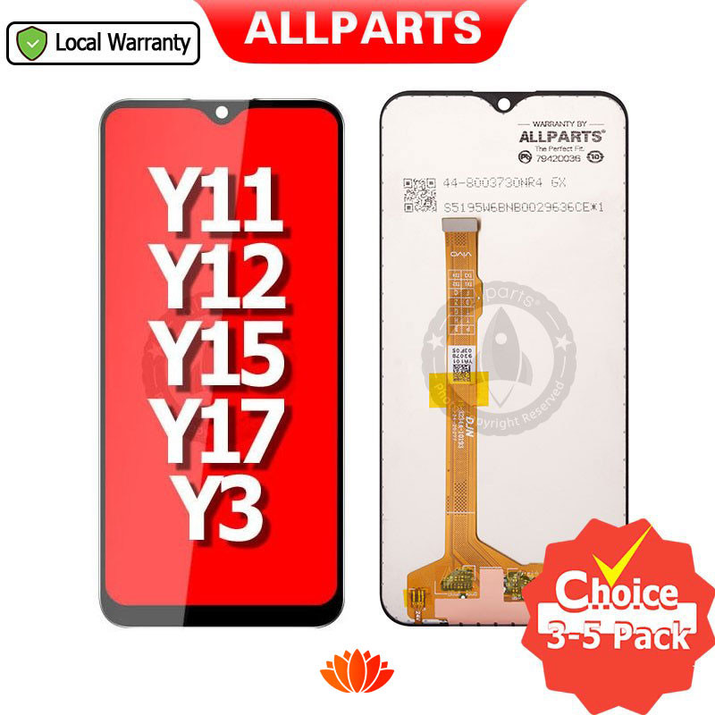 ALLPARTS [3/5/10แพ็ค] จอ VIVO Y11 Y12 Y15 Y17 2019 Y3 y15s V1901A หน้าจอ LCD