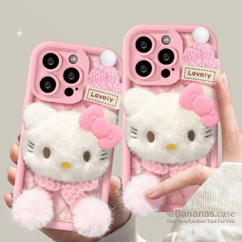 IPhone 17 16 15 14 13 12 11 Pro Max X Xr Xs Max 7 8 Plus SE2020 เคสโทรศัพท์ตุ๊กตาสีชมพู Cat + Lanyard คู่ฝาครอบโทรศัพท์นุ่ม ราคา ถูกที่สุด ดีลบีเคเค แกลเลอรีภาพที่ 2