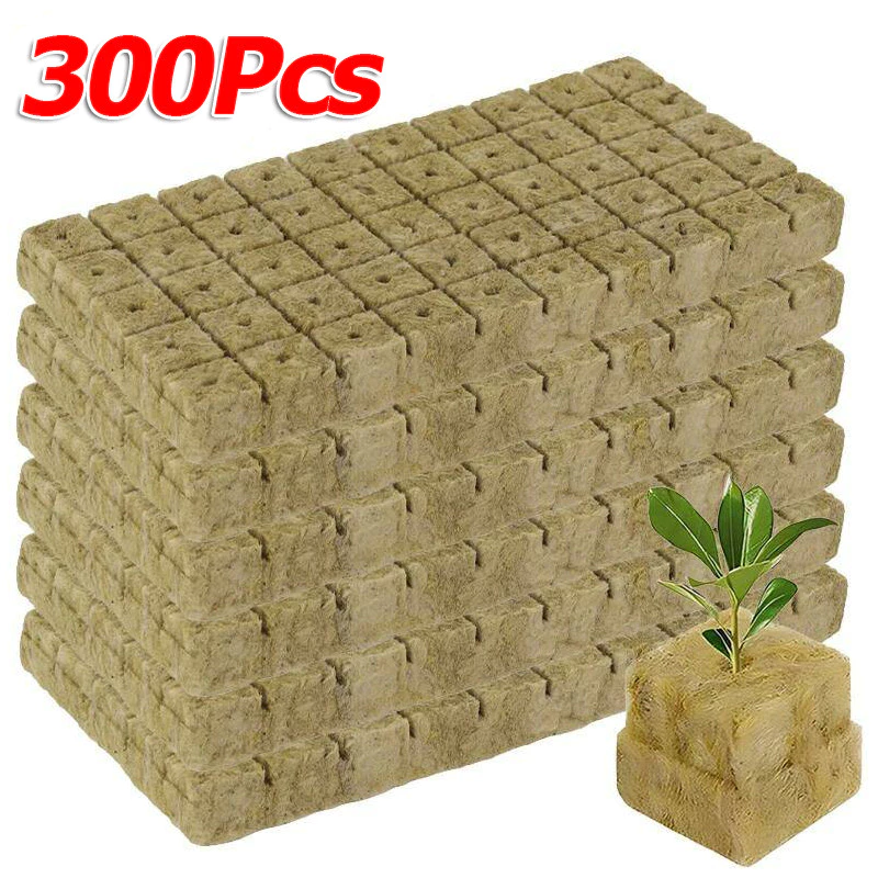 50-300 ชิ้น ก้อนปลูก ฟองน้ำ ขนสัตว์ ปลั๊กเริ่มต้น / ก้อนเพาะเมล็ด / ลูกบาศก์สื่อปลูกพืชแบบไฮโดรโปนิกส์