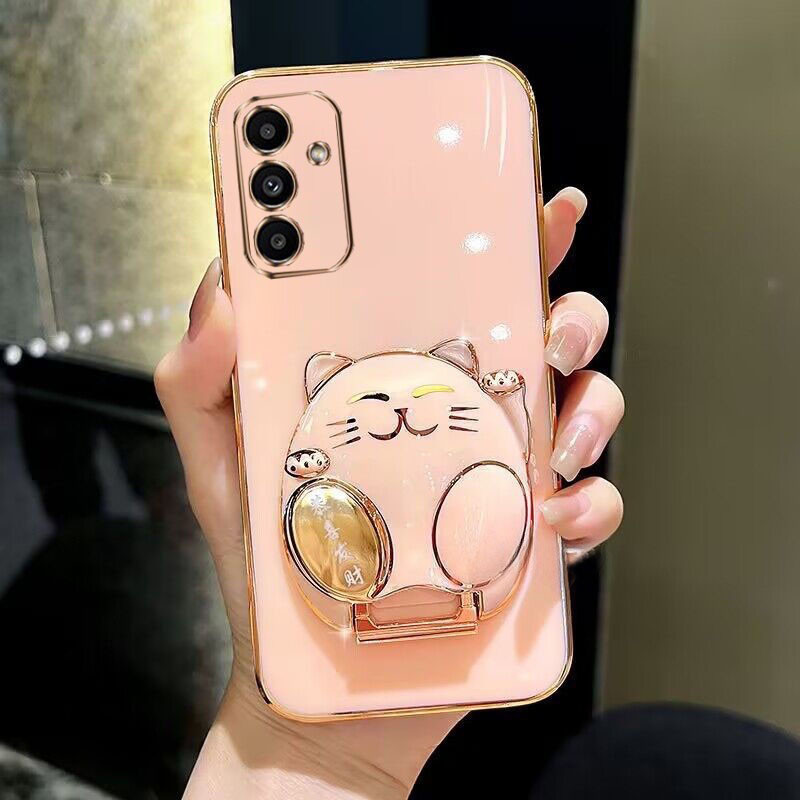 เคสโทรศัพท์ Samsung กรณี TPU Soft Case Electroplating Bracket Lucky Cat เหมาะสําหรับ Samsung Gaxaly A11 A12 A13 A14 A15 A23 A24 A25 A31 A32 A33 A34 A35 A36 A52 A53 A52 A53 A53 A52 A52 A52 A53 A52 A53 A52 A52 A53 A53 A52 A52 A52 A53 A53 A52 A52 A53 A53 A53