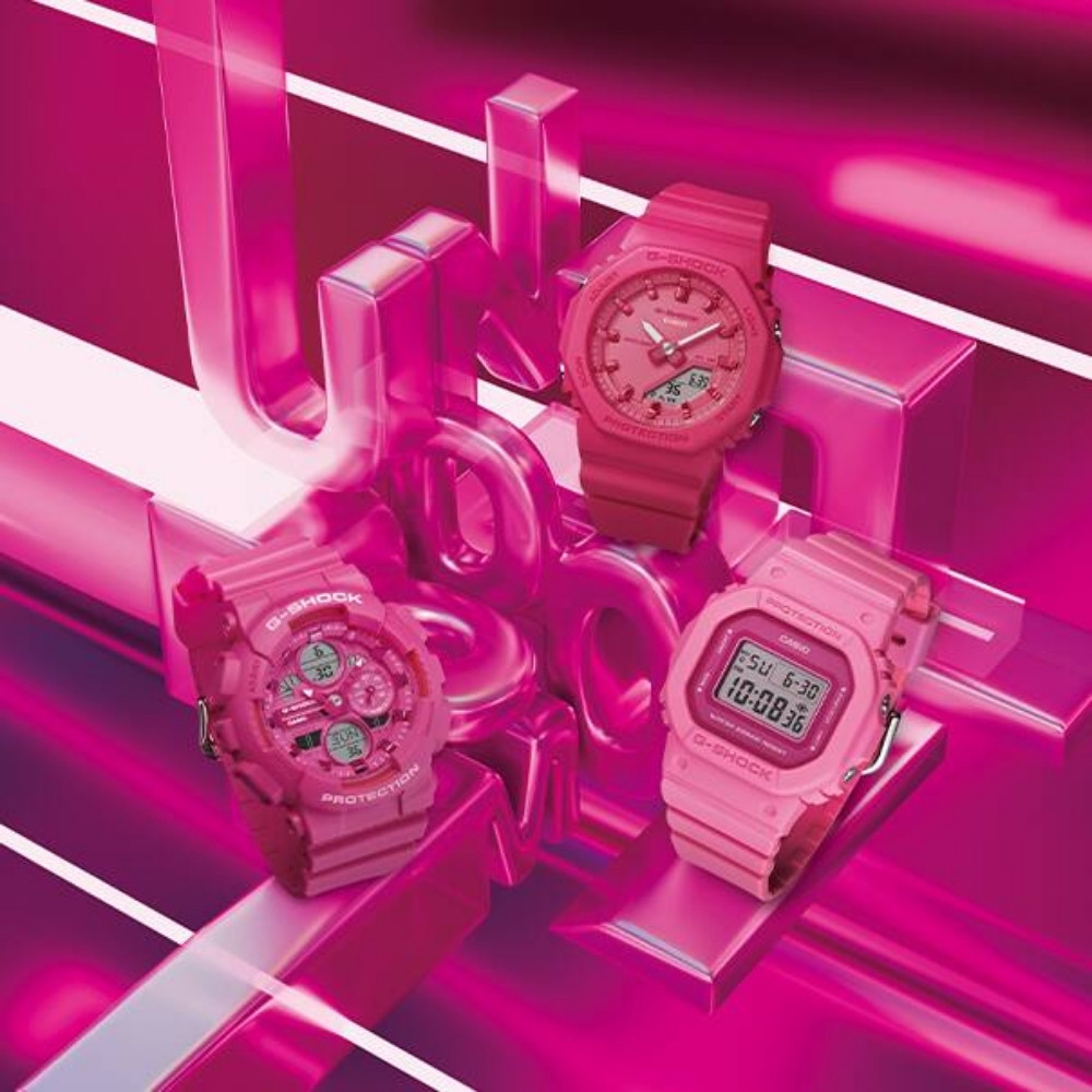 CASIO นาฬิกาข้อมือผู้หญิง G-SHOCK รุ่น GMA-P2100PP-4ADR สายเรซิ่น สีชมพู
