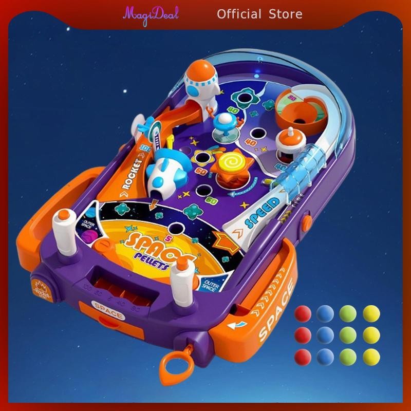 MagiDeal Children Pinball Machine เกมบนโต๊ะ เกมปฏิสัมพันธ์ หินอ่อนอเนกประสงค์