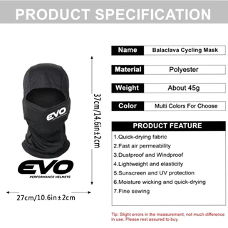 Balaclava With UV Ray & Cooling System Technology Motorcycle Full Face Mask