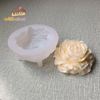 [Willbehot-t] แม่พิมพ์เค้กซิลิโคนสบู่ช็อคโกแลตทําเครื่องมือเทียน Mould ดอกไม้นูนน้ํามันหอมระเหย Candy Handmade งานแต่งงานตกแต่ง [ใหม่]