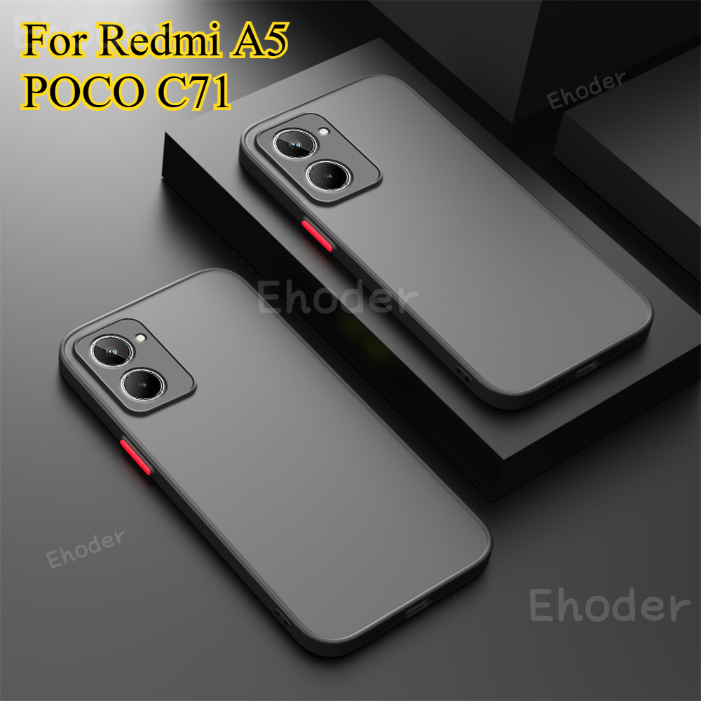 ปลอกสําหรับ Redmi A5 POCO C71 4G 5G 2025 กรณีหรูหรา Matte โปร่งใสฝาครอบโทรศัพท์สําหรับ RedmiA5 5 Mi 