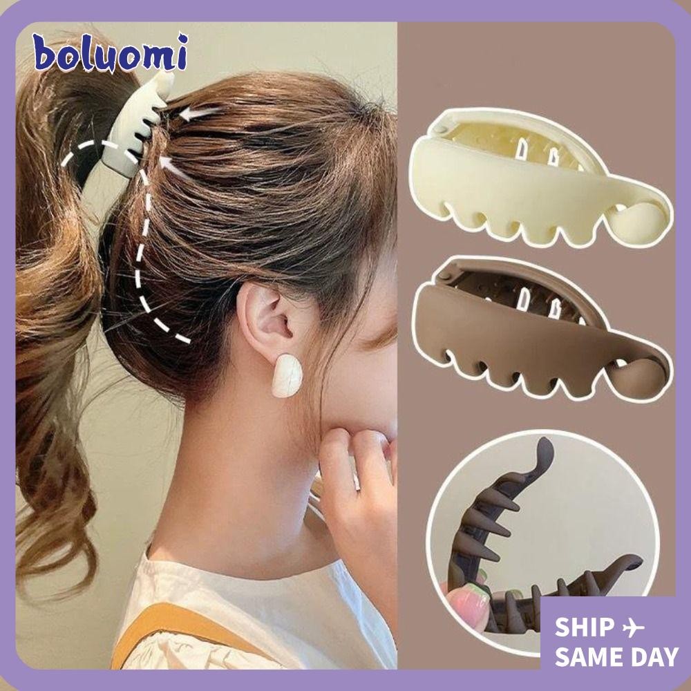 BOLUMI Banana Hairgrip, แฟชั่นเกาหลี Twist Claw คลิป, Headwear Simple Design กิ๊บติดผมสําหรับผู้หญิงสาว