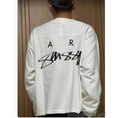 ตาข่ายBreathableแขนยาวเสื้อยืดผู้ชายผู้หญิงสไตล์เดียวกันStreetสไตล์พิมพ์หลวมสบายๆAll-Match