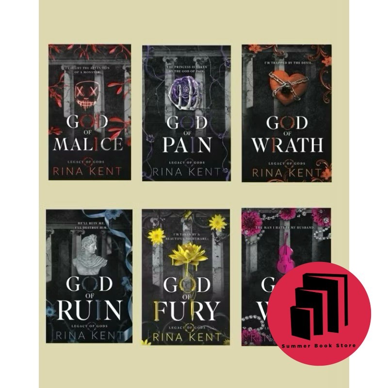 Legacy of Gods Series 6 เล่ม โดย Rina Kent - God of Malice, God of Pain, God of Wrath, God of Ruin ,