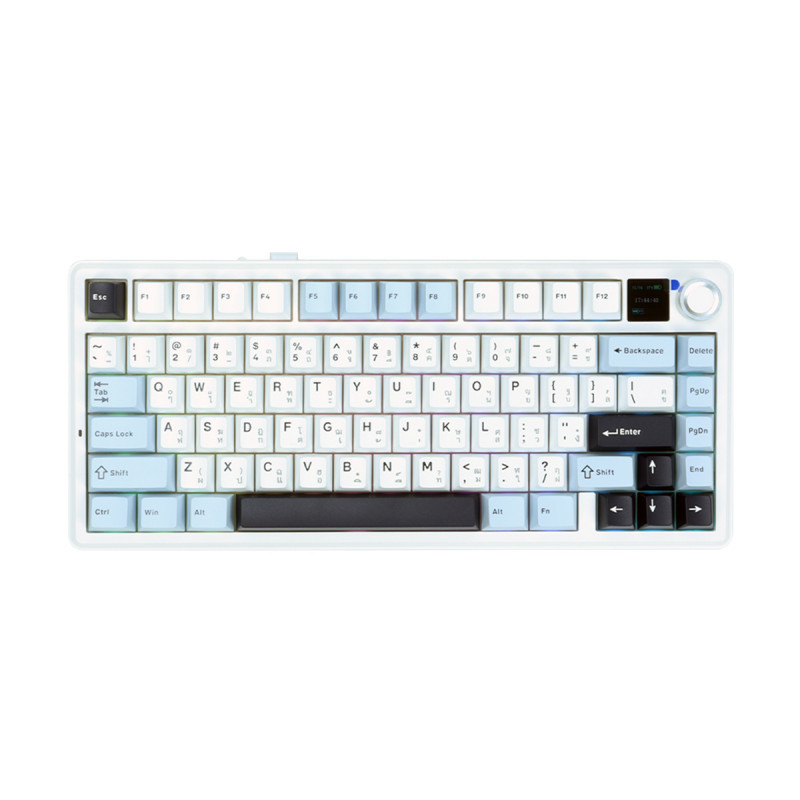 คีย์บอร์ดไร้สาย AULA F75 Max Display Gasket Mechanical Keyboard คีย์ไทย