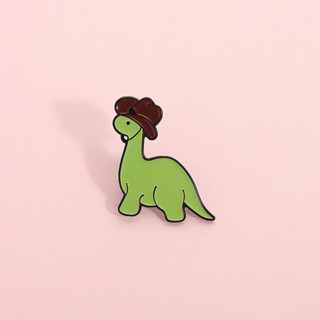 คาวบอยสีเขียวไดโนเสาร์เข็มกลัดขาสัตว์น่ารักป้ายกระเป๋าเป้สะพ…