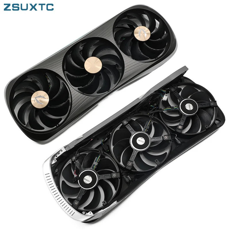 ใหม่ พัดลมการ์ดวิดีโอ RTX4080 RTX4090 สำหรับ ZOTAC GeForce RTX 4080 4090 AMP EXTREME AIRO การ์ดกราฟิ