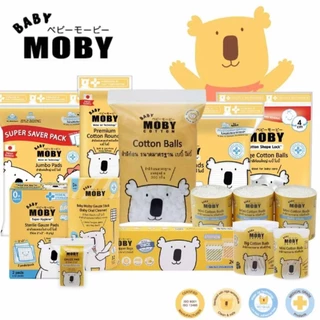 Baby Moby สำลี สำลีเด็ก สำลีก้อน สำลีเเผ่น ผ้าก๊อซเช็ดฟัน คอตตอนบัตหัวเล็ก ก็อซเช็ดฟัน ทิชชู่เปียก