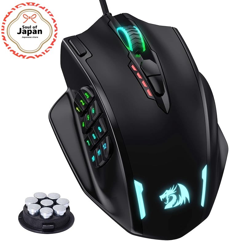 Redragon M908 Impact RGB LED MMO Gaming Mouse, 12 Side Buttons, Wired Ergonomic Gamer Mouse with 12,400 DPI, High Precision, 20 Programmable Macro Shortcuts, Comfort Grip
Redragon M913 Impact Elite Wireless Gaming Mouse, 16000 DPI Wired/Wireless RGB Gamer