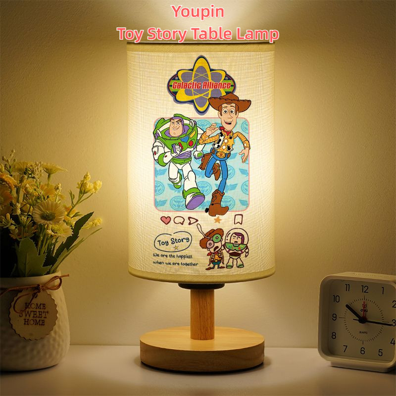 Youpin Toy Story โคมไฟตั้งโต๊ะขนาดเล็ก Buzz Lightyear Woody Night Light Simple Creative โคมไฟข้างเตียงที่กําหนดเองน่ารัก LED