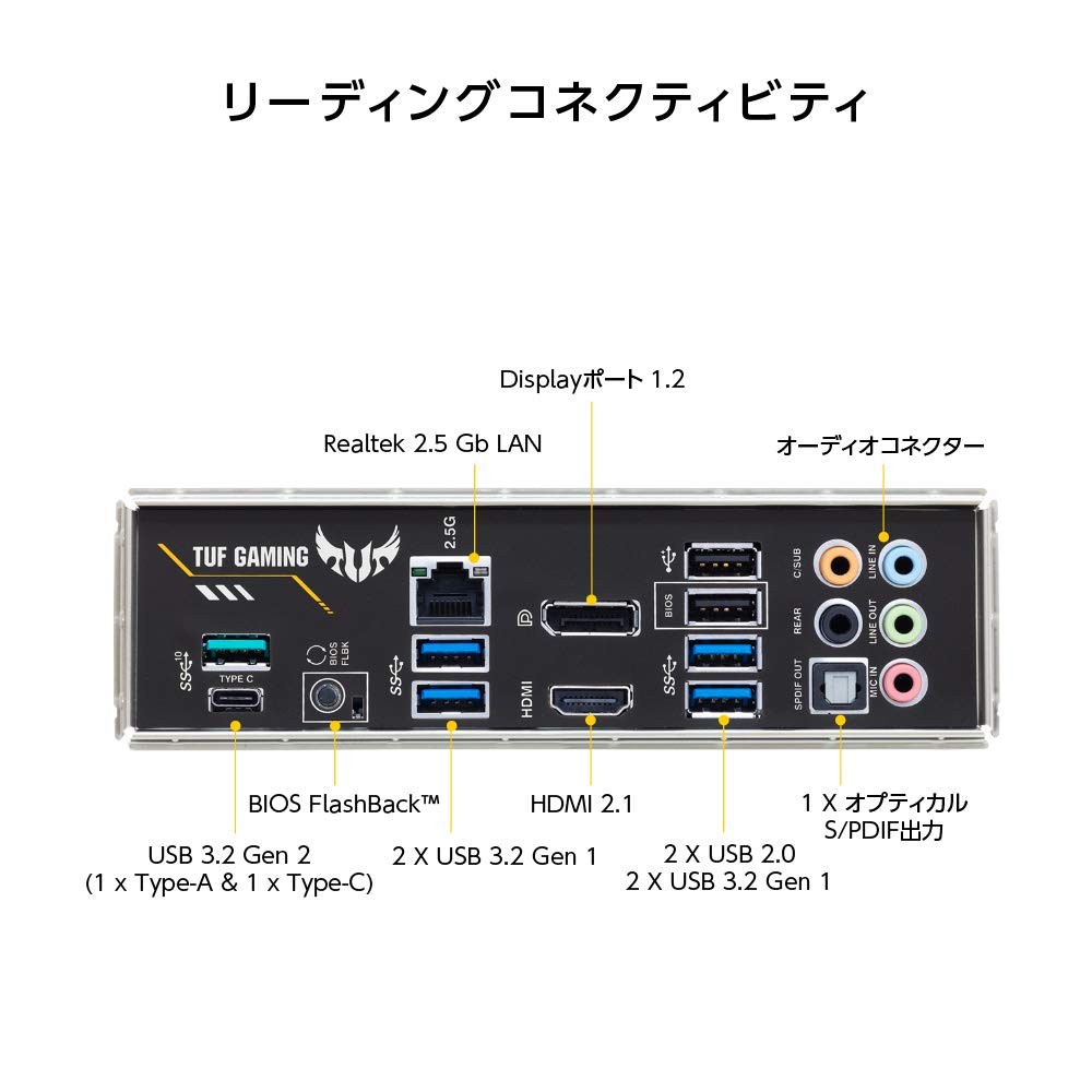 ASUS TUF GAMING B550-PLUS ATX Motherboard with AMD B550 and AM4 Support