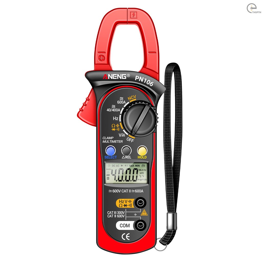 ANENG PN106 Digital Clamp Meter 4000 นับมัลติมิเตอร์แบบช่วงอัตโนมัติ NCV แรงดันไฟฟ้าเหนี่ยวนําแบบพกพ