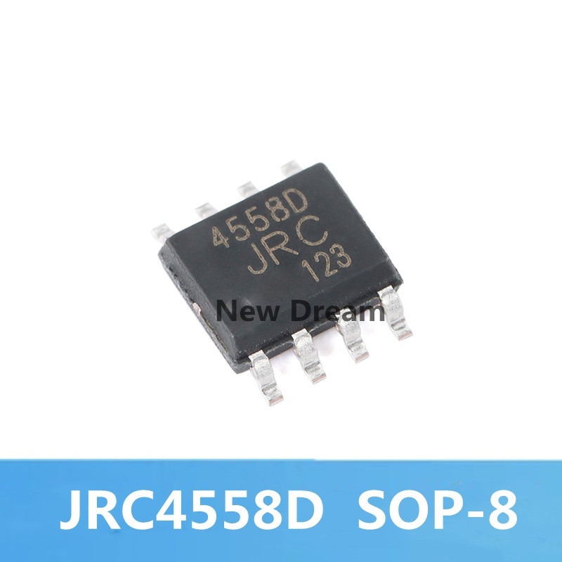 10PCS 4558D SOP8 JRC4558 JRC4558D SOP NJM4558 4558 SOP-8 SMD ใหม่และต้นฉบับชิป IC ชุด