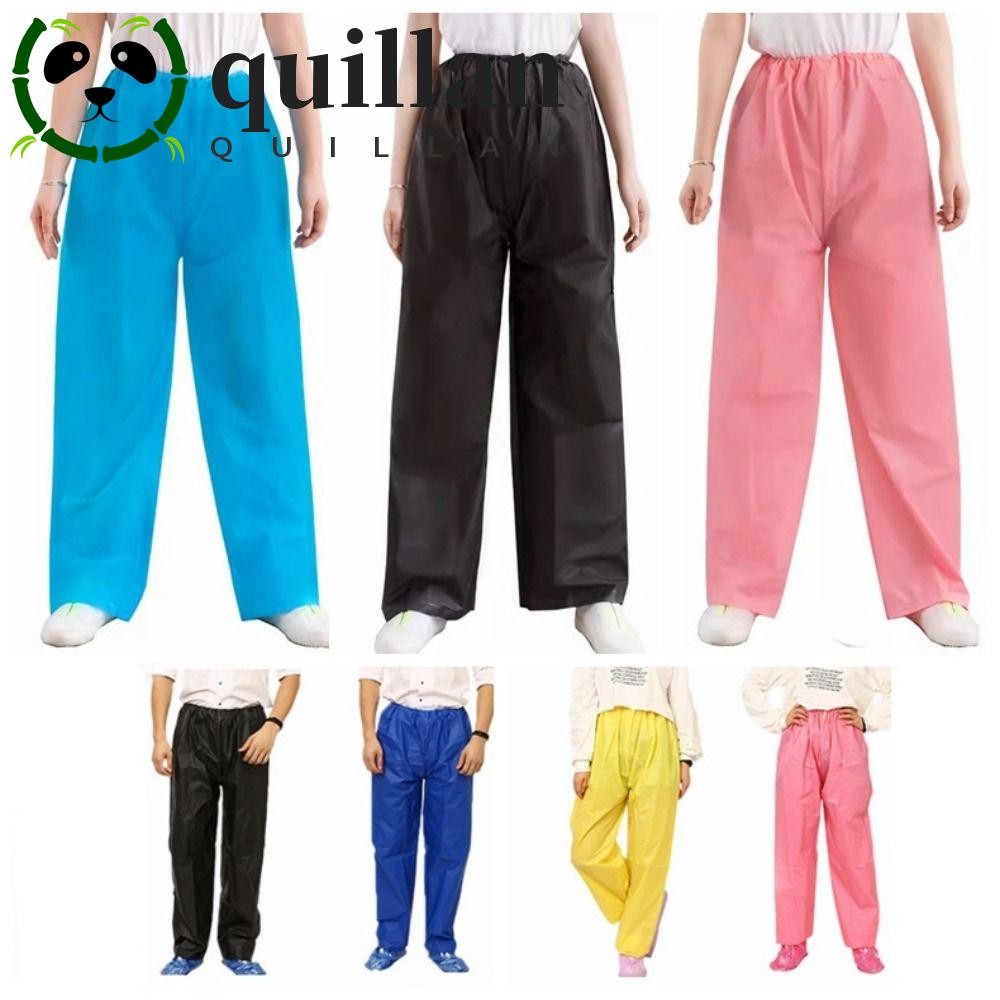 QUILLAN กางเกงกันฝน, เสื้อกันฝนกีฬาหนากางเกงกันน้ํา, Mountain พับฉุกเฉิน Anti-UV Rain เดินป่ากางเกง Camping Trekking