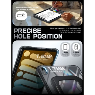 SUPCASE Unicorn Beetle Prism สําหรับ iPad Mini 7 A17 Pro 2024 กรณีขาตั้ง Anti Scratch สนับสนุน Apple ดินสอชาร์จ Slim ป้องกัน Clear สําหรับ iPad Mini 7th/6th 8.3 นิ้ว