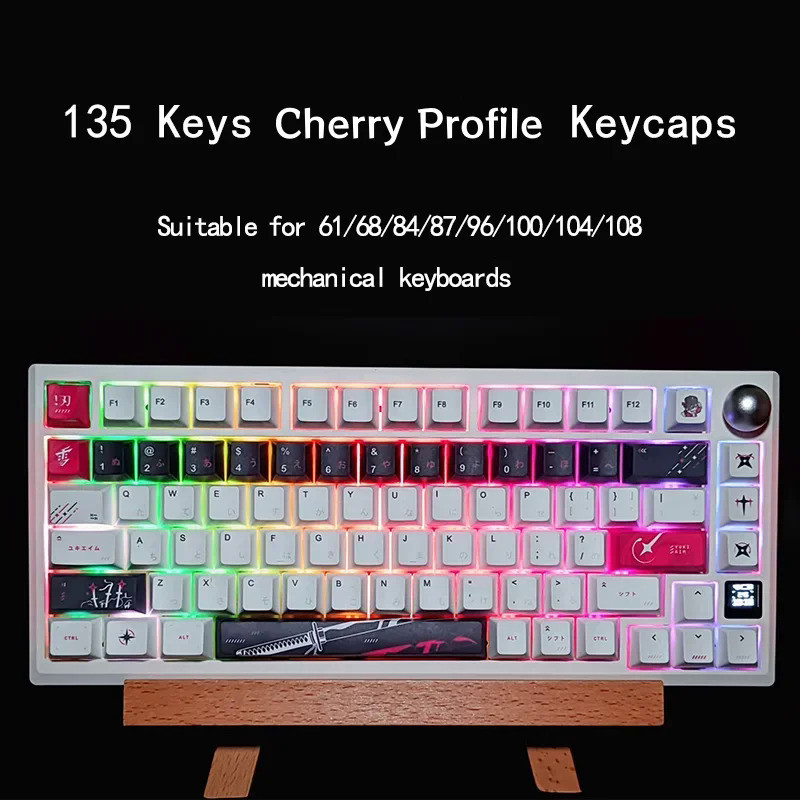 XVX Yuki Aim Keycaps for Keyboard with Japanese Layout Anime Keycaps PBT Dye-Sublimation Thick Keyca