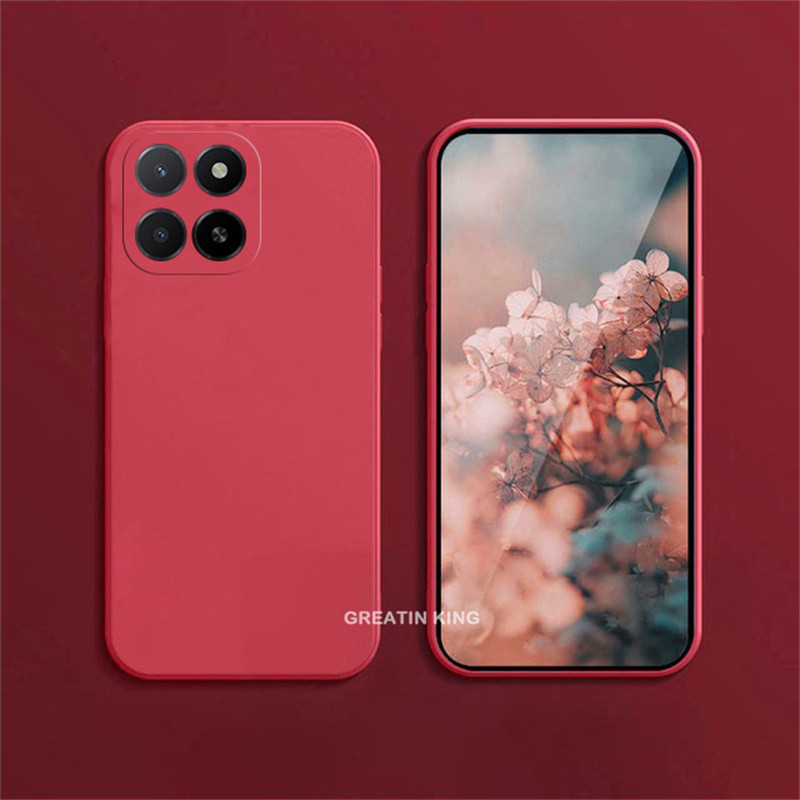 สําหรับ Honor X5b GFY-LX2/X5b Plus GFY-LX2P เคสโทรศัพท์สี Candy Matte Soft Liquid ซิลิโคนตรงขอบฝาครอ