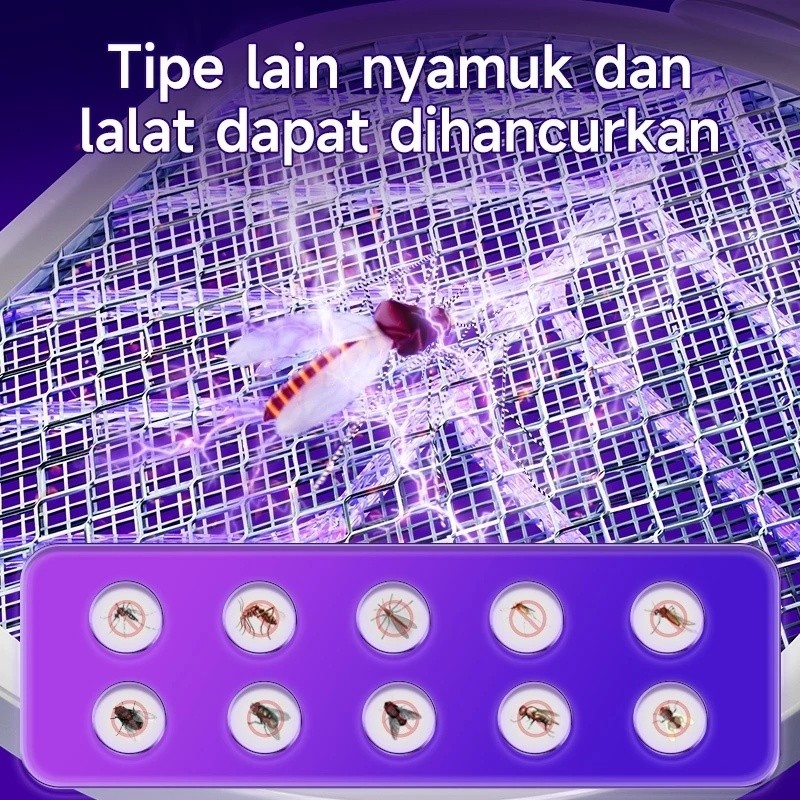 ไม้ช็อตยุงไฟฟ้า 3500V ไม้ช็อตยุง ไฟฟ้า ไม้ช๊อตยุงแบบ 2 โหมด ได้ทั้งตี และ ตั้งไว้ดักยุง ที่ดักยุง - 2