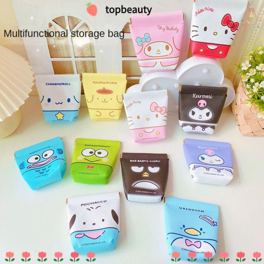 Topbeauty กระเป๋าเก็บผ้าอนามัย, กระเป๋ามินิ PU กระเป๋าใส่เหรียญ Kuromi, กระเป๋าประจําเดือน Key ลิปสติก Organizer กระเป๋า