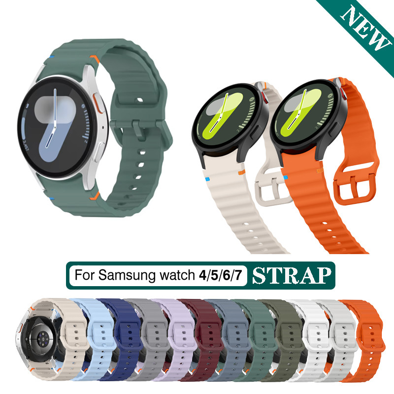 WatchBand สําหรับ Samsung Galaxy Watch 7 44 มม. 40 มม. / FE สายซิลิโคนสร้อยข้อมือกีฬา