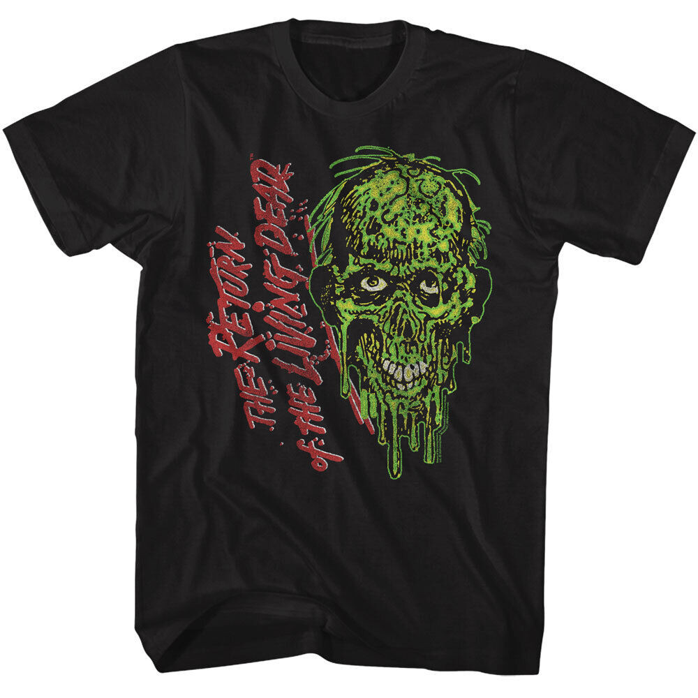 Return Of The Living Dead Tarman Face & Movie Logo Mens T Shirt Scary Merch