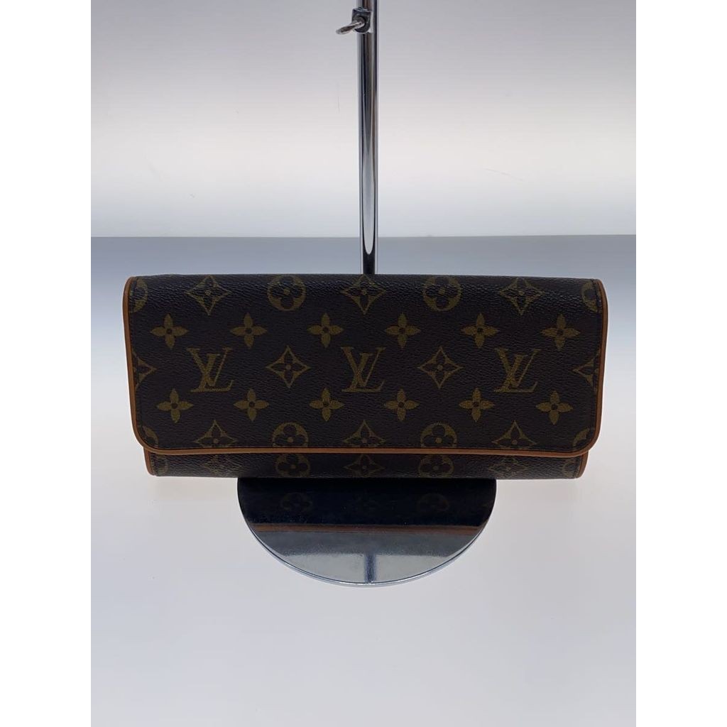 LOUIS VUITTON Shoulder Bag Pochette Twin GM_Monogram Canvas PVC BRW Direct from Japan Secondhand