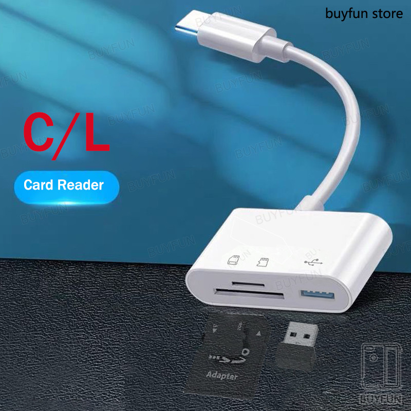 Camera SD Card Photo Transfer Adapter USB L C Type C To SD Card Reader