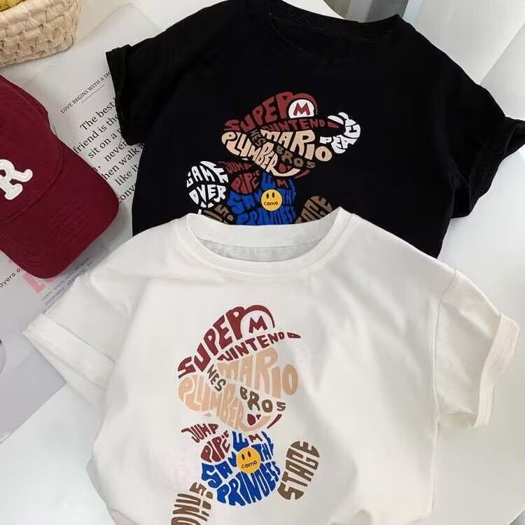 (จัดส่งตลอด 24 ชั่วโมง)KIDS PRINCESS เสื้อที่เป็นผ้าตัวเม็ด 100% สั้นแขนสำหรับเด็ก เสื้อที่เป็นที่นิยมในฤดูร้อนปี D6