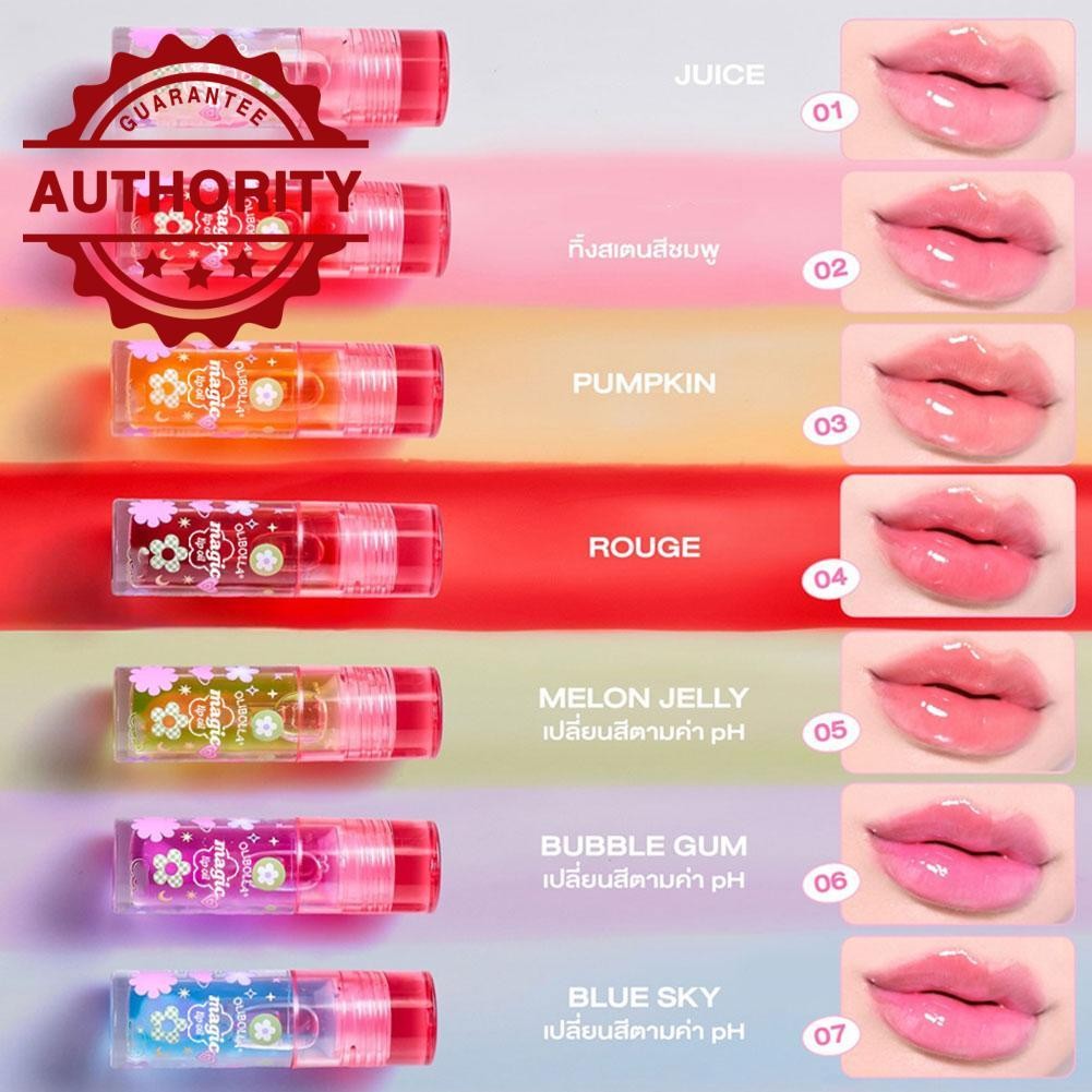 Magic Lip Oil น้ํามันริมฝีปากที่เปลี่ยนอุณหภูมิให้ความชุ่มชื้นไม่ถ้วยติดลิปสติกลิปง่าย T8c9