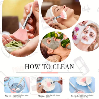 แปรงหน้าพัดลมหน้ากากแปรงนุ่มใบ Applicator แปรงเครื่องมือสําหรับ Peel Glycolic Mask แต่งหน้า