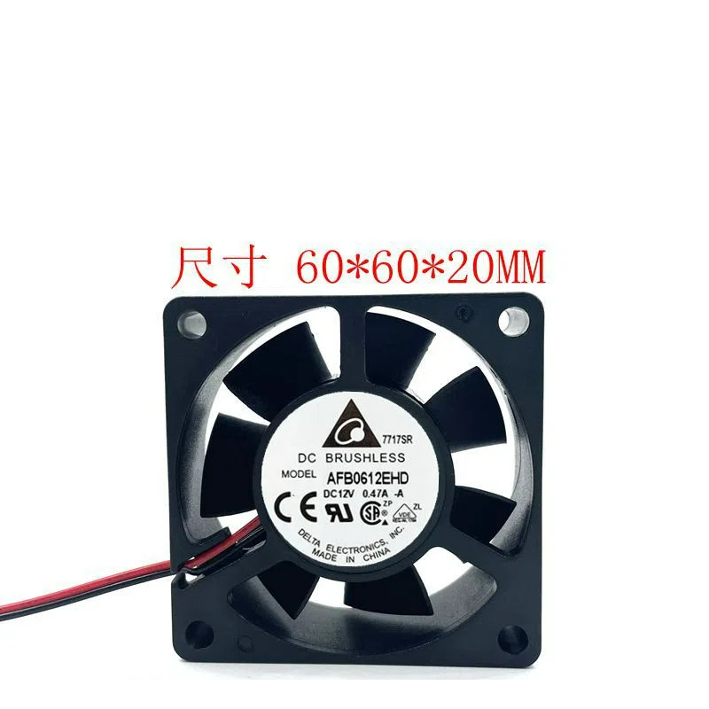 DELTA DELTA AFB0612EHD 6020 12V 0.47 A 6CM/cm Ball High Air Cooling Fan