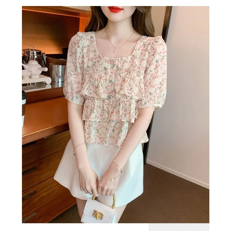 เสื้อลายดอกใบบัวแขนสั้น thumbnail 9