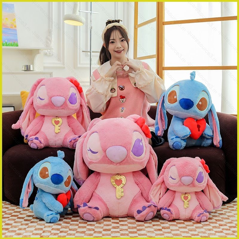 Squ3 น่ารัก Stitch Angel ตุ๊กตาตุ๊กตาของขวัญสําหรับแฟน Baby Soothing ของเล่นโยนหมอนตุ๊กตาของเล่น