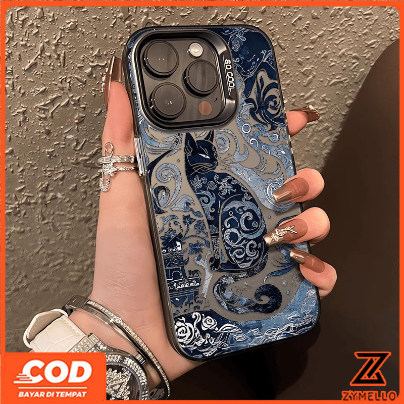 Case สำหรับ OPPO A3X A3 A18 A17 A79 Pro A38 A57 A60 a77s A58 A16 A54 A76 A96 A12 A98 2020 A5 2020 A7 A5s A9 a17k การ์ตูนแมว Totem กันกระแทก TPU กรณีโทรศัพท์มือถือ