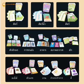 LAKOEMALL แฟลชการ์ด Flash Card การศึกษาปฐมวัย หนังสือเด็ก แฟรชการ์ด ของเล่นเสริมการเรียนรู้ บัตรคํา