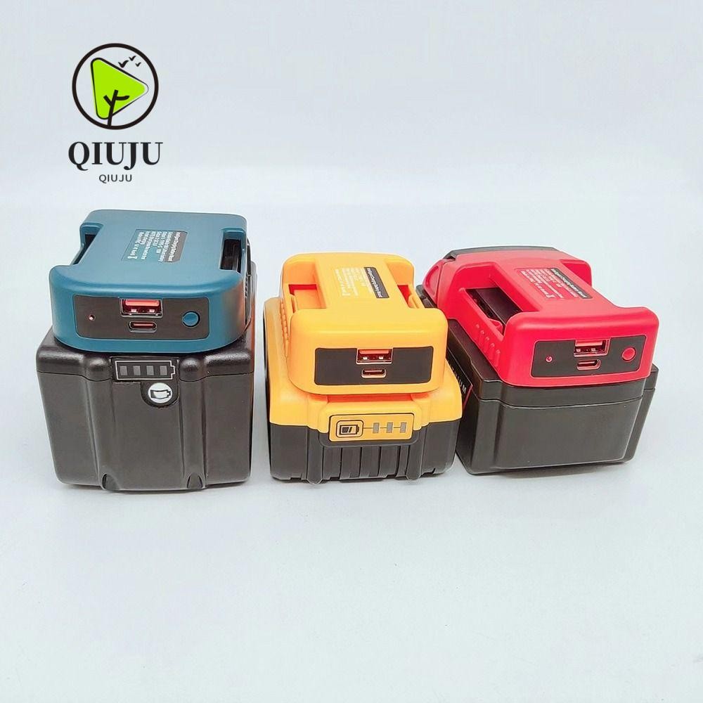 Qiju USB Charger Adapter Fast Charging สําหรับ Makita/Dewalt/Milwaukee อุปกรณ์เสริมแหล่งจ่ายไฟสําหรับ Milwaukee