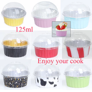 [10ชิ้น] 125มิลลิลิตรรอบดีบุกกล่องซิ่วเหม่ยเนียงอบอลูมิเนียมฟอยล์กล่องไดฟูกุพุดดิ้งเค้กกล่องเตาอบทอดอากาศบรรจุ